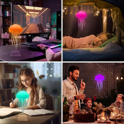 lampe méduse LED effets de lumière dégradés de couleur avec télécommande